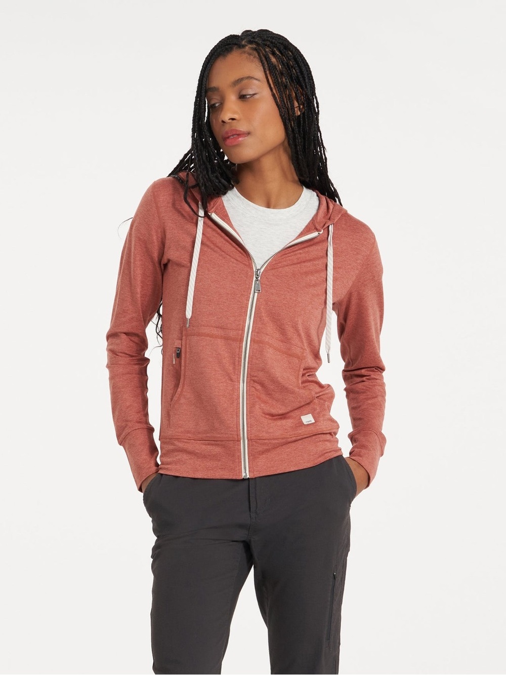 Vuori Halo Performance Hoodie- Cinnamon Heather